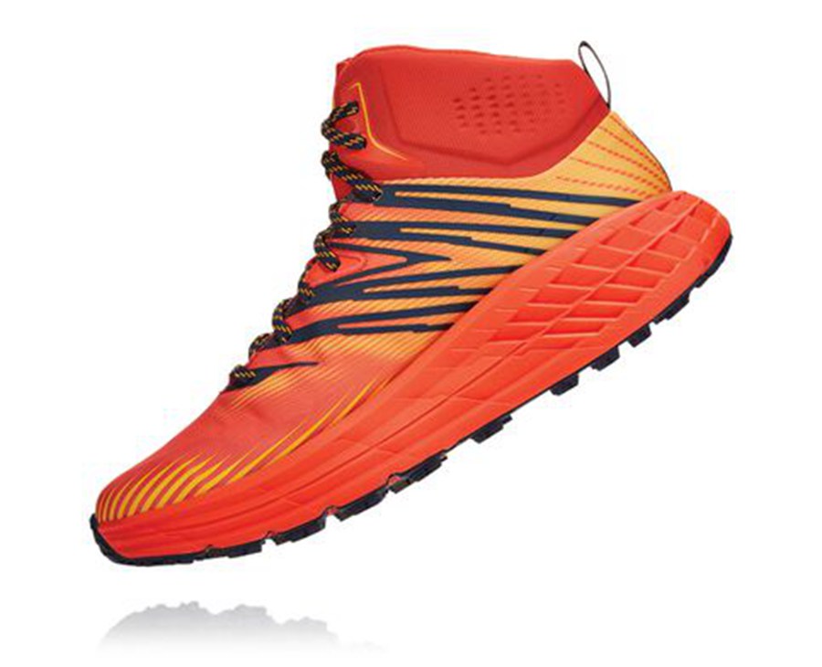 Hoka One One Trail Schoenen Heren - Speedgoat Mid Gore-Tex 2 - Rood - OQ2709543